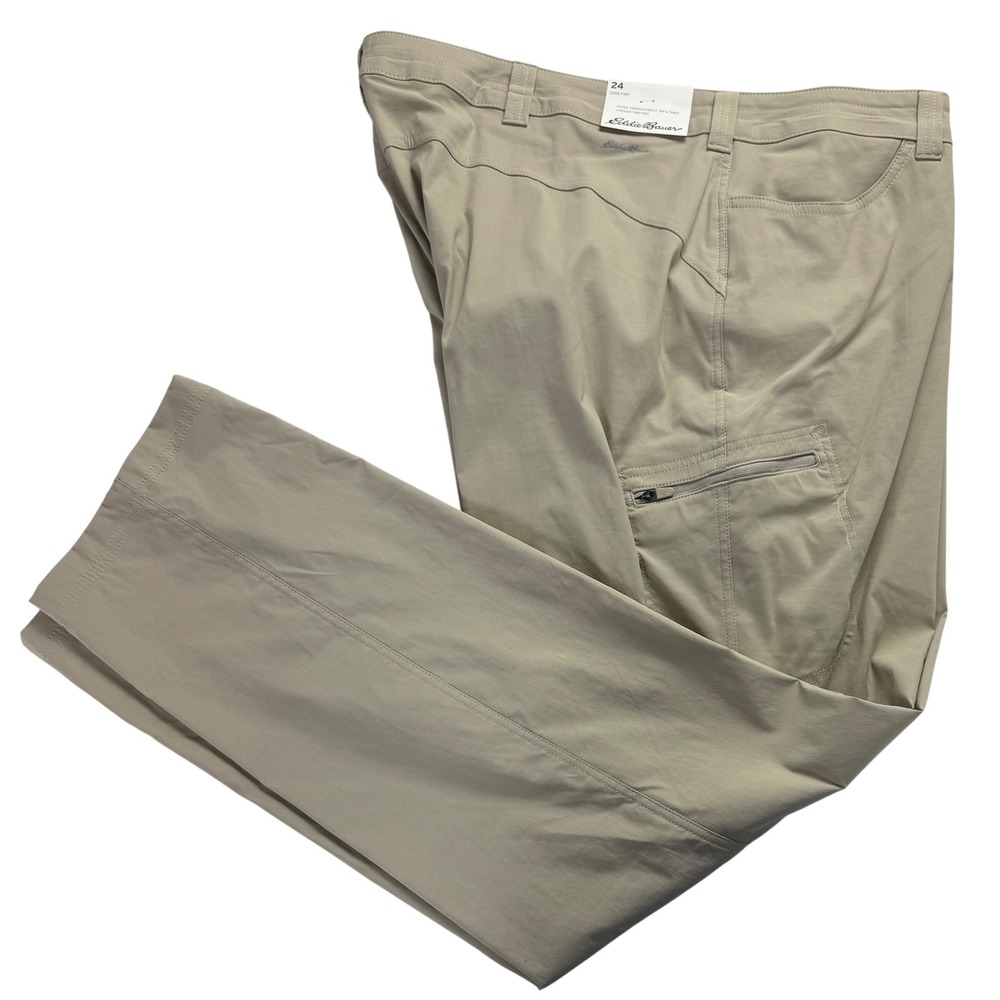 Eddie Bauer First Ascent Guide Pro Pants Womens 24W Pumice Beige Hiking Straight